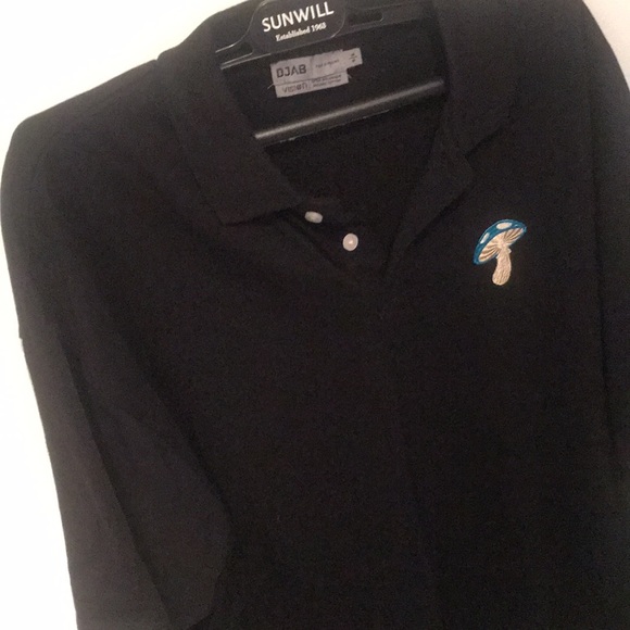 Rare! DJAB Stockholm Mushroom Polo Streetwear blue silver mushroom 🍄 - Picture 3 of 4